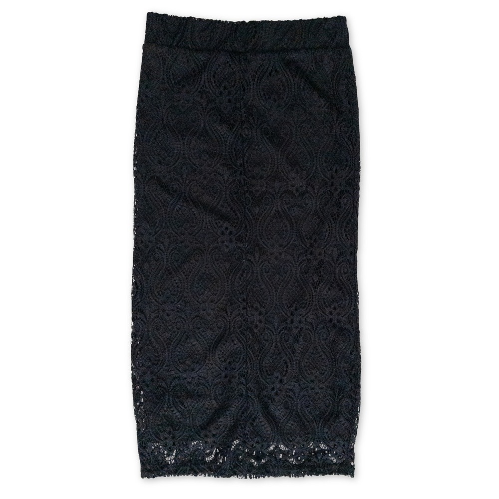 See You Monday Pencil Skirt Womens S Black Lace Midi Whimsigoth Goth Holiday